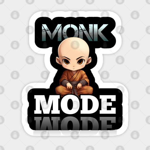 Monk Mode - Stress Relief - Focus & Relax Sticker by MaystarUniverse